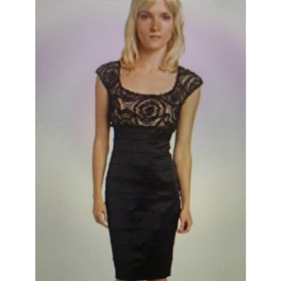 Tadashi Shoji Dresses & Skirts - Tadashi collection, poodle lace black cocktail dress size 14